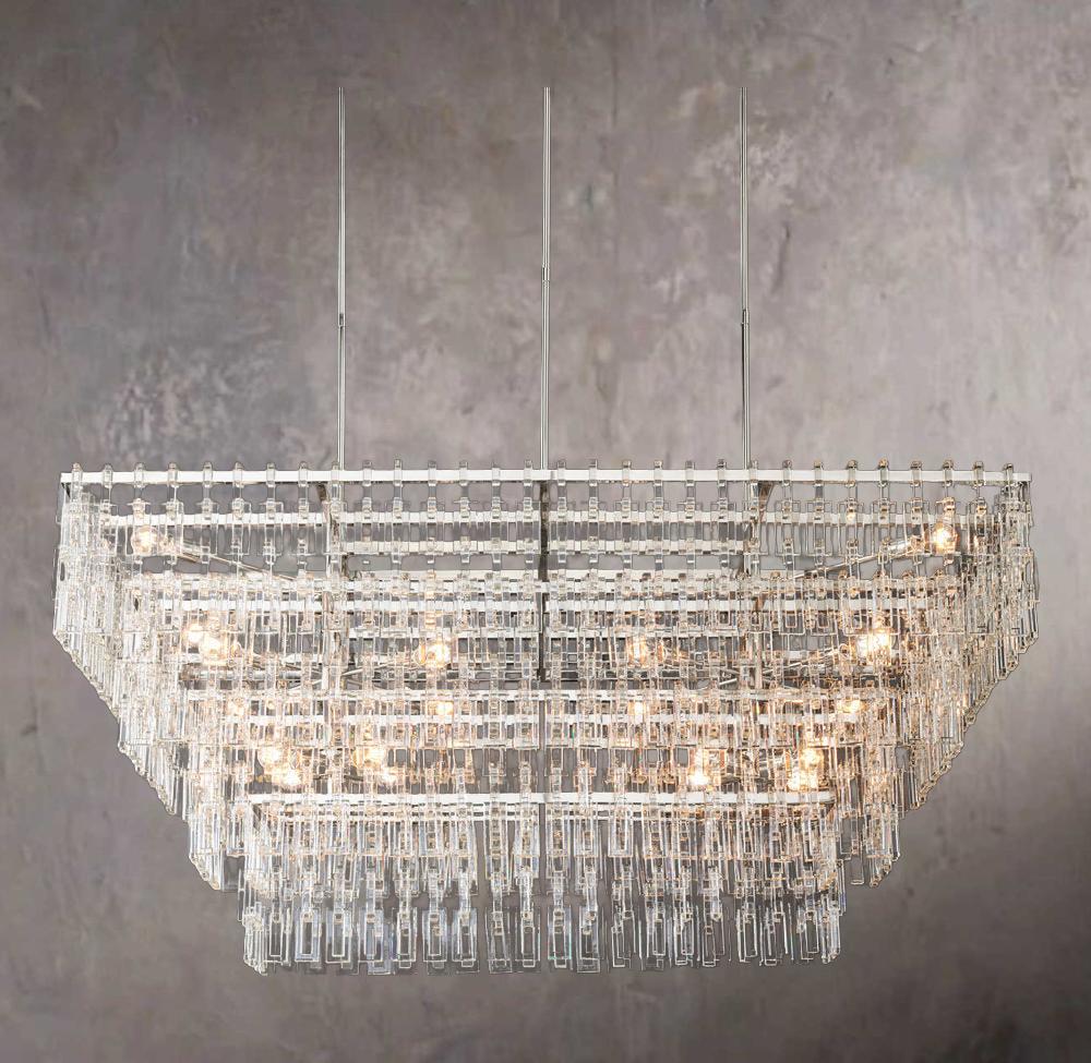 Marignane Layered Rectangular Chandelier 72" - Image 1