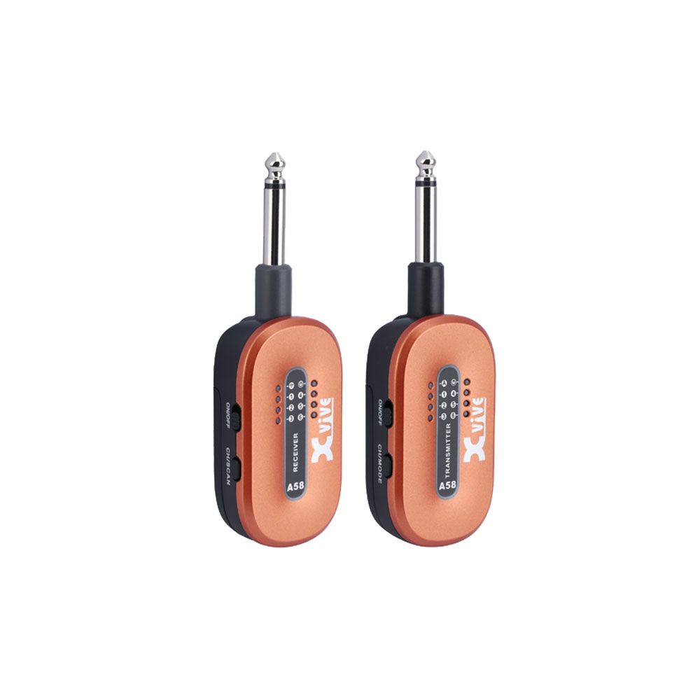 Xvive A58 Guitar Wireless System 5.8Ghz (Orange) - Image 1