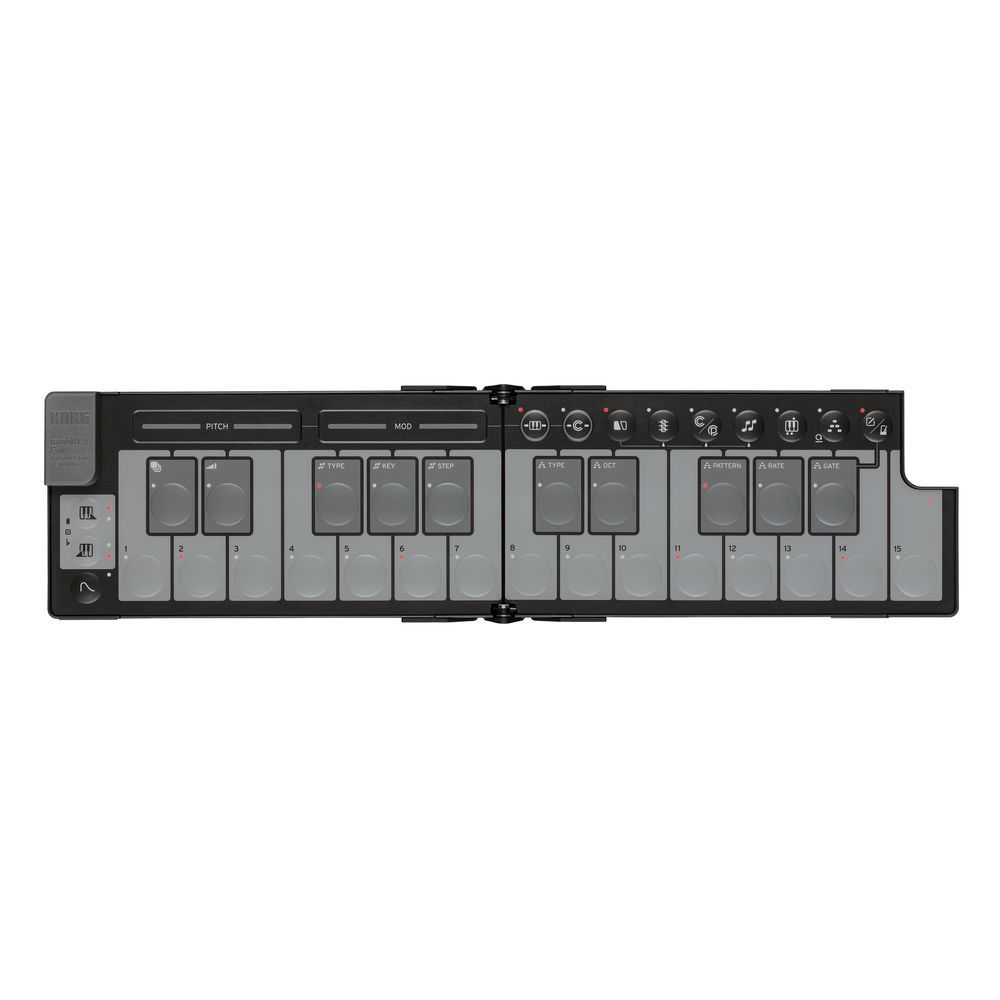Korg nanoKEY Fold 25-Key Foldable MIDI Keyboard (Black) - Image 1