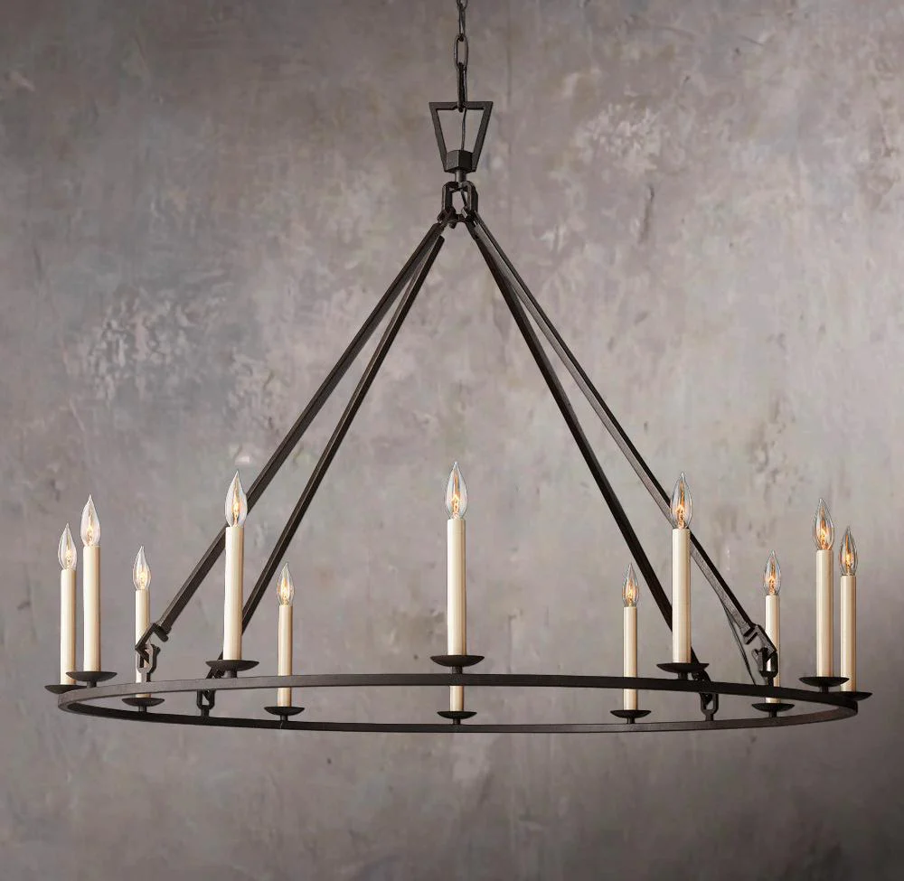 19th Century British Pierced Circular Chandelier 50" - Image 3