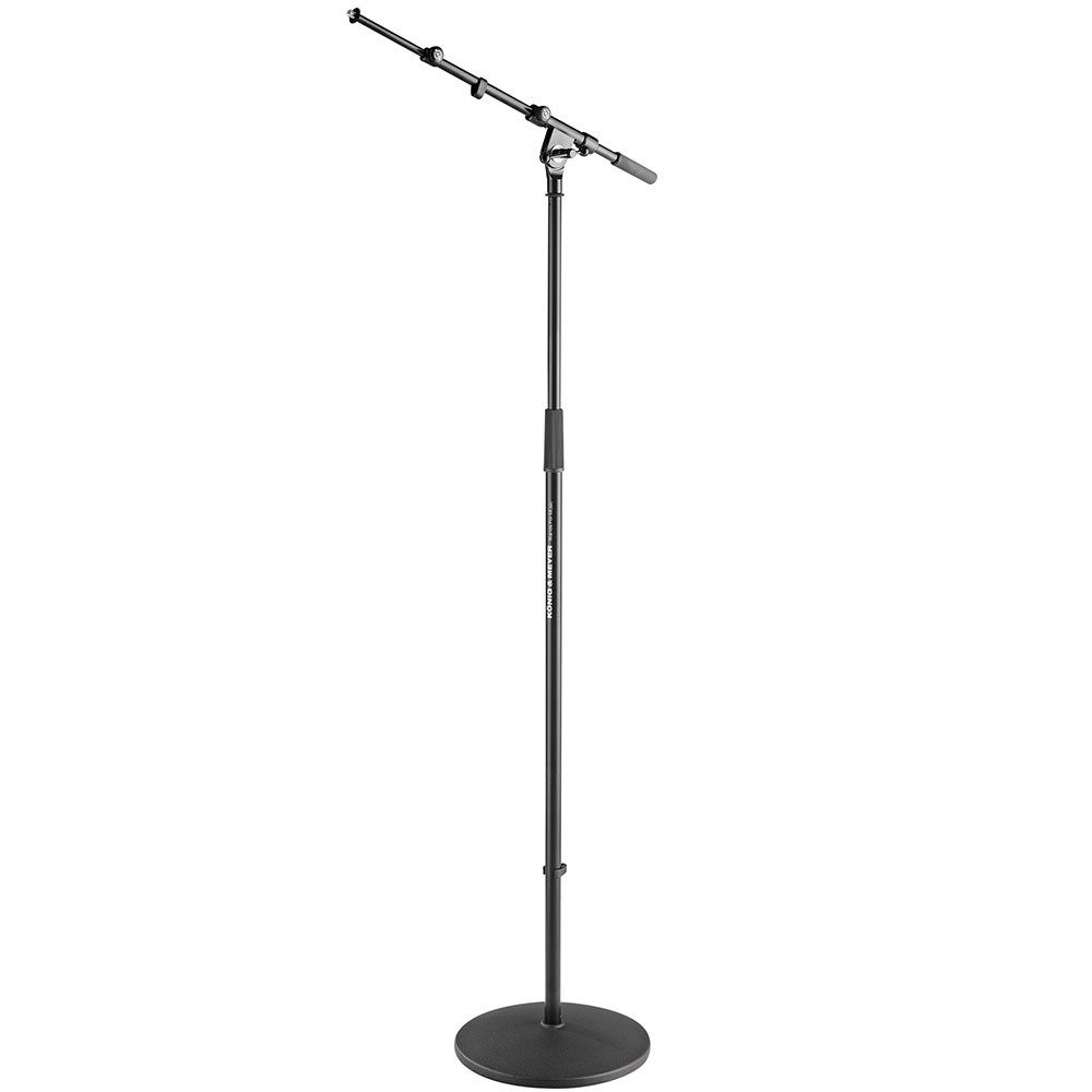 Konig Meyer 26145 Microphone Stand: 1.7m Height W/ Cast-Iron Base (Black) - Image 1