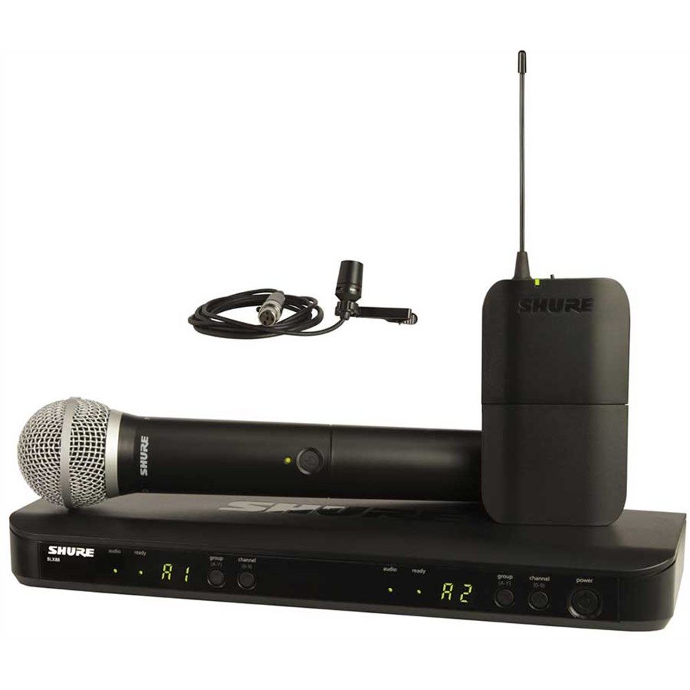 Shure BLX PG58 / CVL Dual Wireless Mic System K14 - Image 1