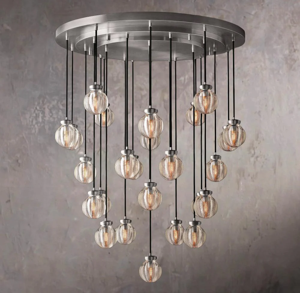 38" Spherical Pearl Pendant Light Chandelier - Image 2
