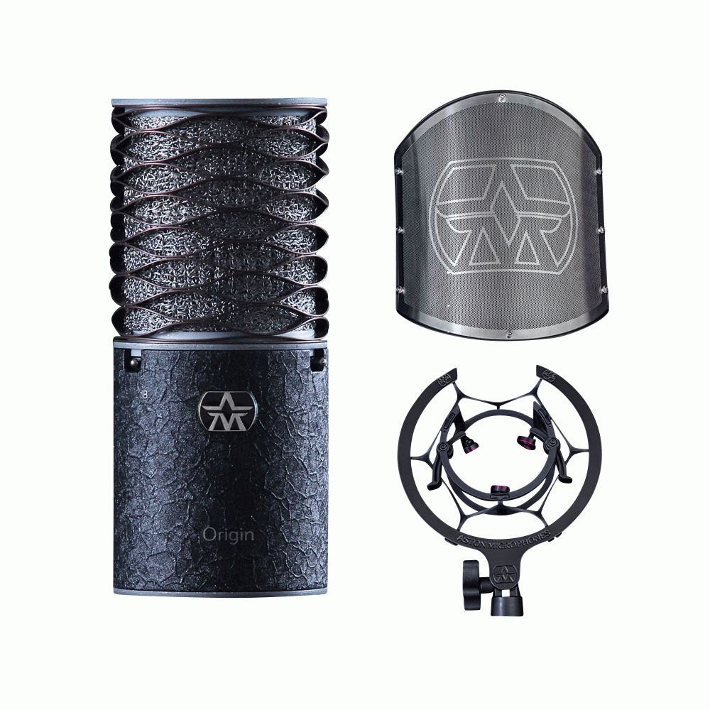 Aston Limited Edition Origin Black Bundle Condenser Mic w/ Swift Shield (Black) - Image 1