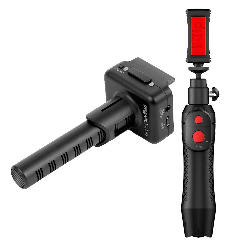 IK Multimedia iRig Mic Video Bundle Pro Video/Streaming Kit w/ iKlip Grip Pro - Image 1