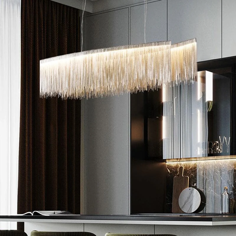 Alisa Luxury Length Chain Tassel Chandelier - Image 1