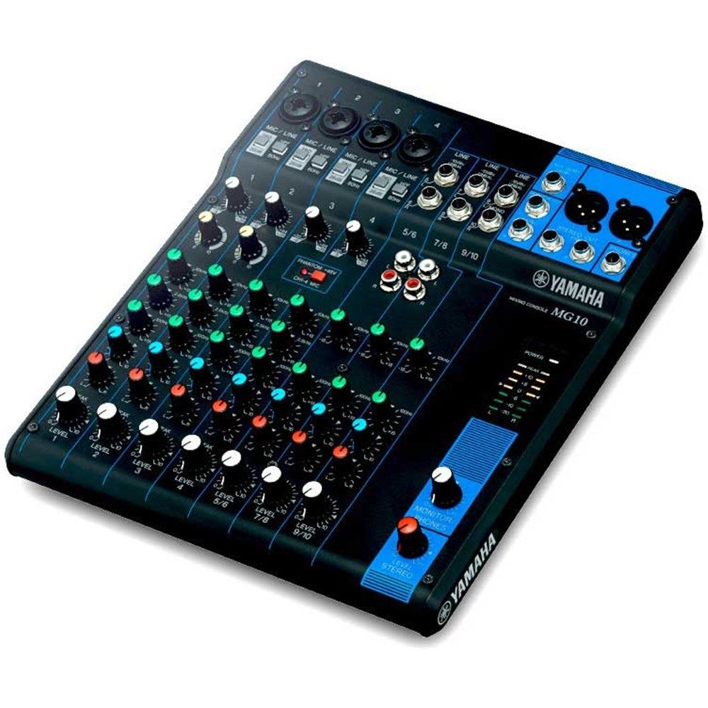 Yamaha MG10 10 Channel Mixing Console w/ D-PRE Mic Preamps & 1-Knob Compressors - Image 1