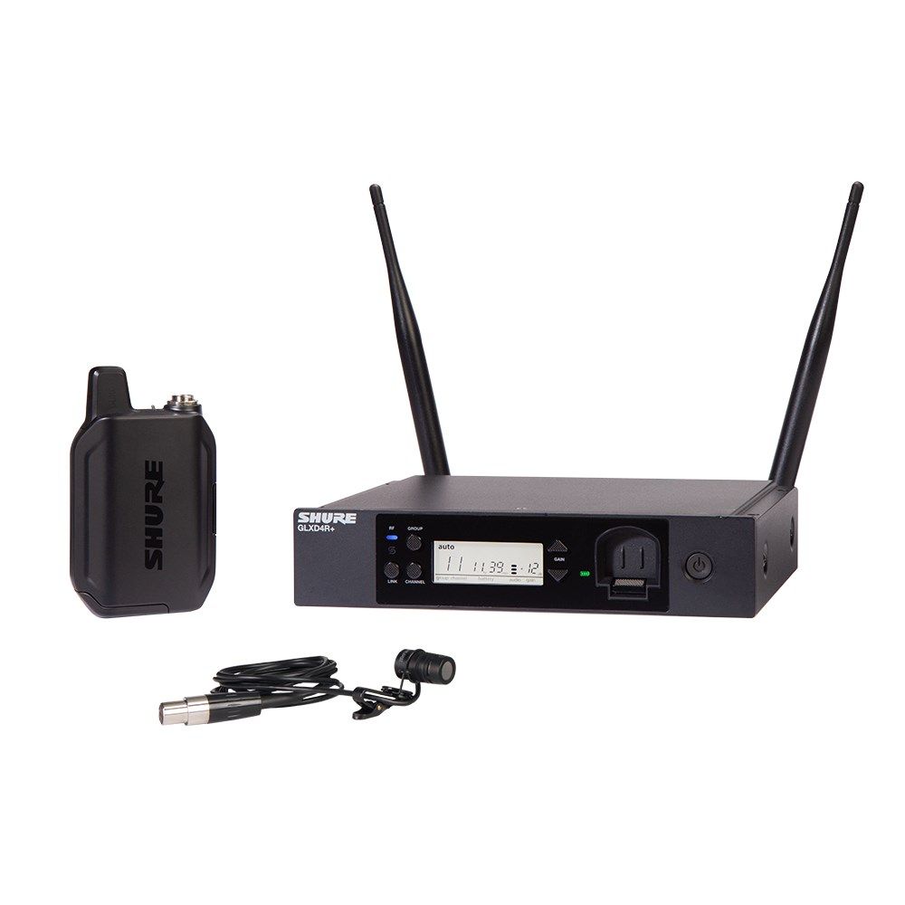 Shure GLXD14R+ / 85 Digital Wireless Rack System w/ WL185 Lavalier Microphone - Image 1
