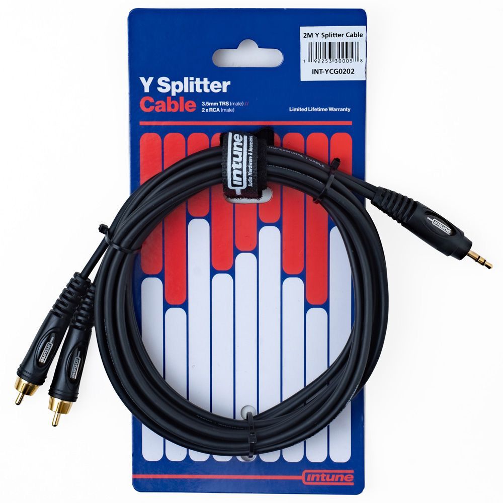 Intune Y Cable 3.5mm TRS Male to 2 x RCA Male 3m - Image 1