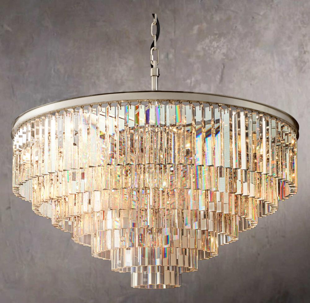Vintage Odeon Circular Chandelier 44" - Image 2