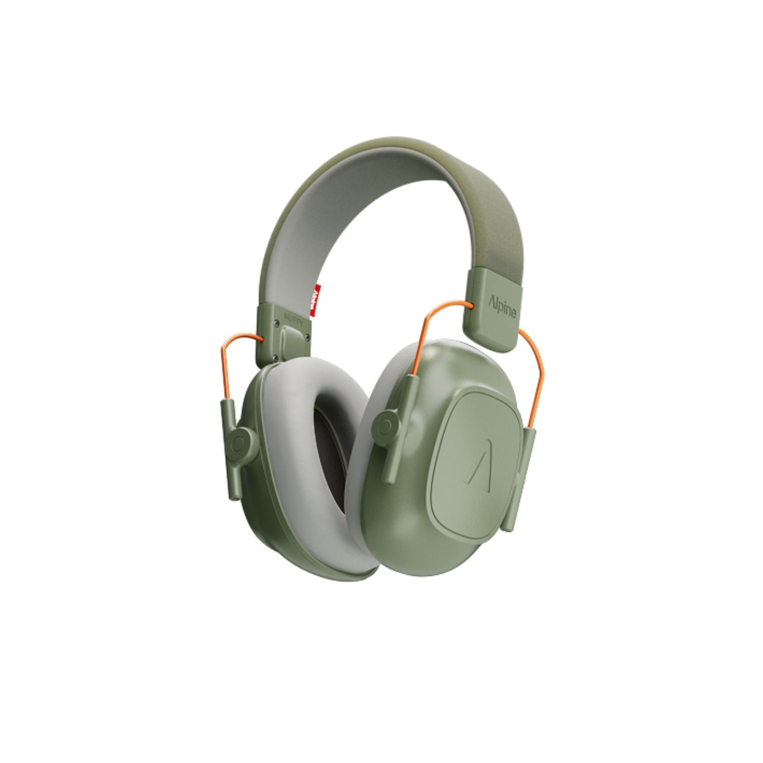 Alpine Muffy Kids Hearing Protection Earmuffs for Kids (Green) inc Bag - Image 1
