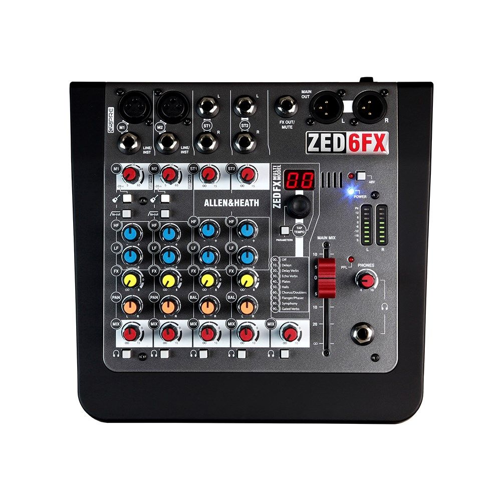 Allen & Heath ZED-6FX Compact 6-Input Analogue Mixer w/ FX - Image 1