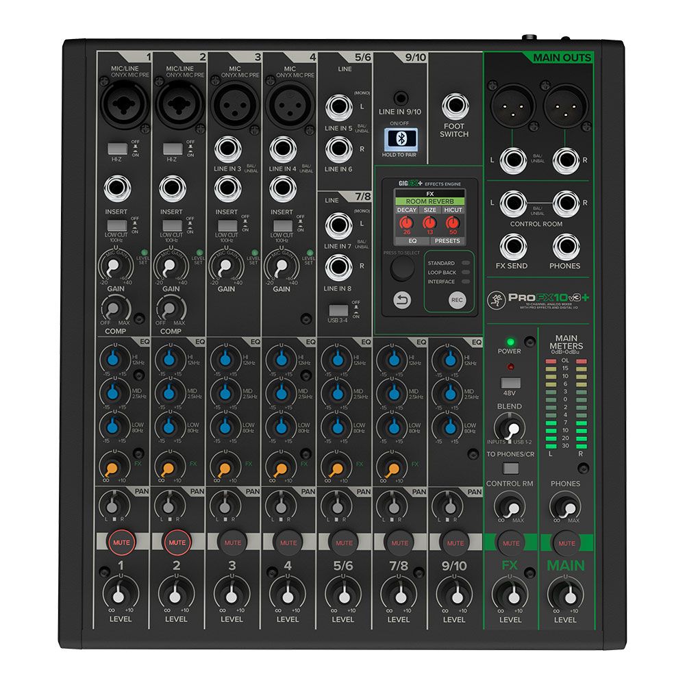 Mackie Pro FX10V3+ 10-Channel Mixer w/ USB & Bluetooth - Image 1