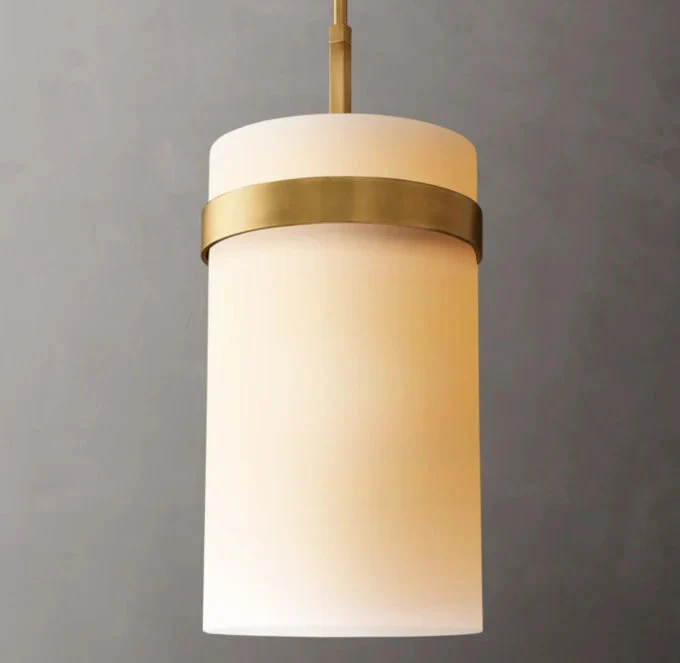 Ravelle Frosted Glass Hanging Pendant Lamp 12" - Image 3