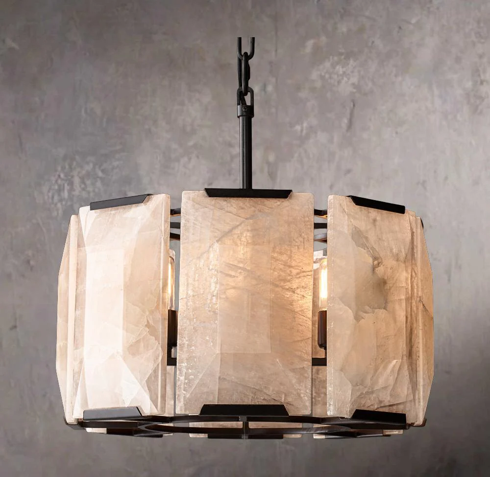 Harlowe Calcite Circular Chandelier 19" - Image 3