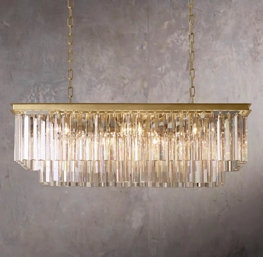 1920s Odeon Square Pendant Light 40" - Image 3