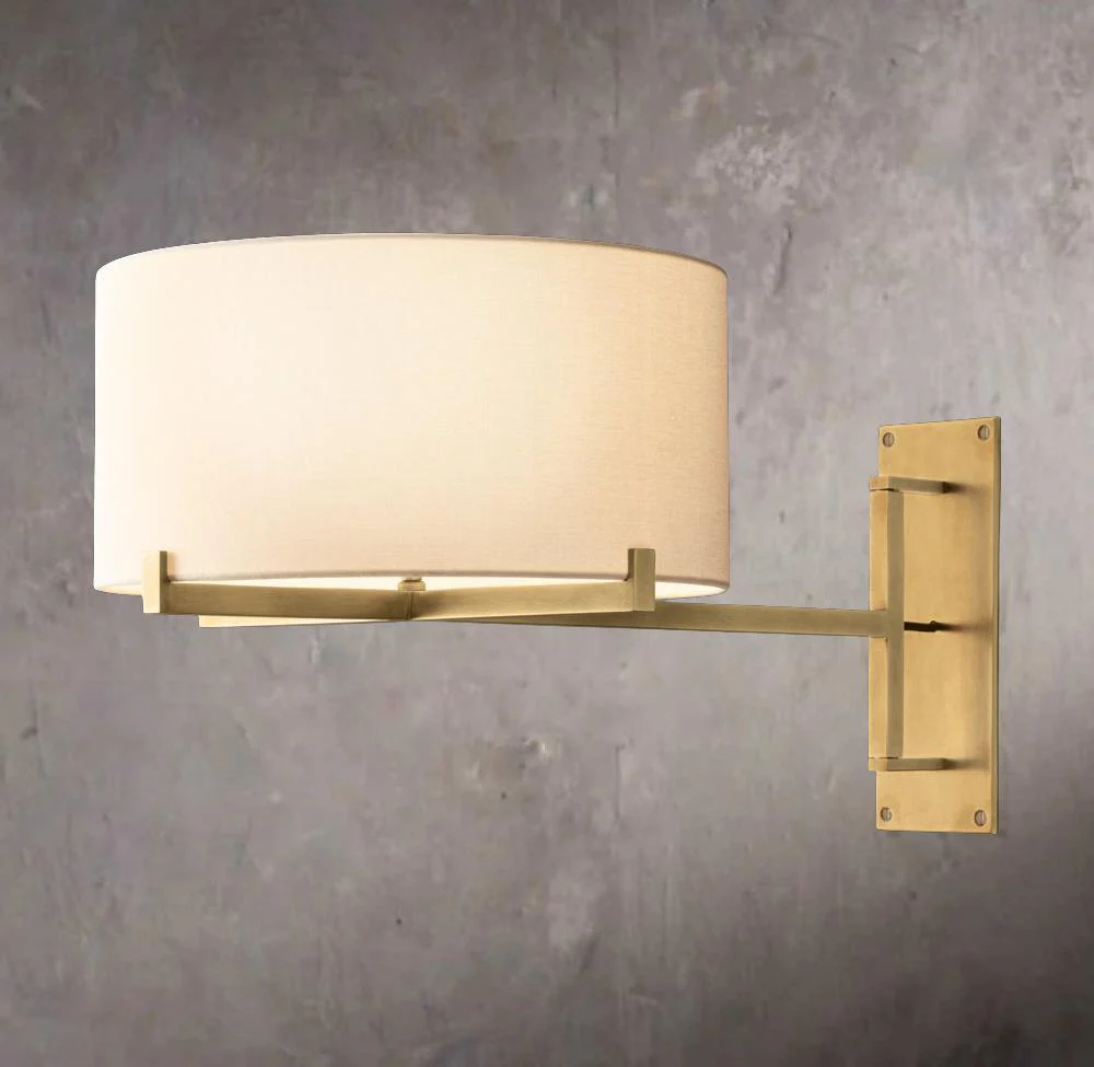 Pauillacs Drum Shade Swing-Arm Wall Sconce - Image 1