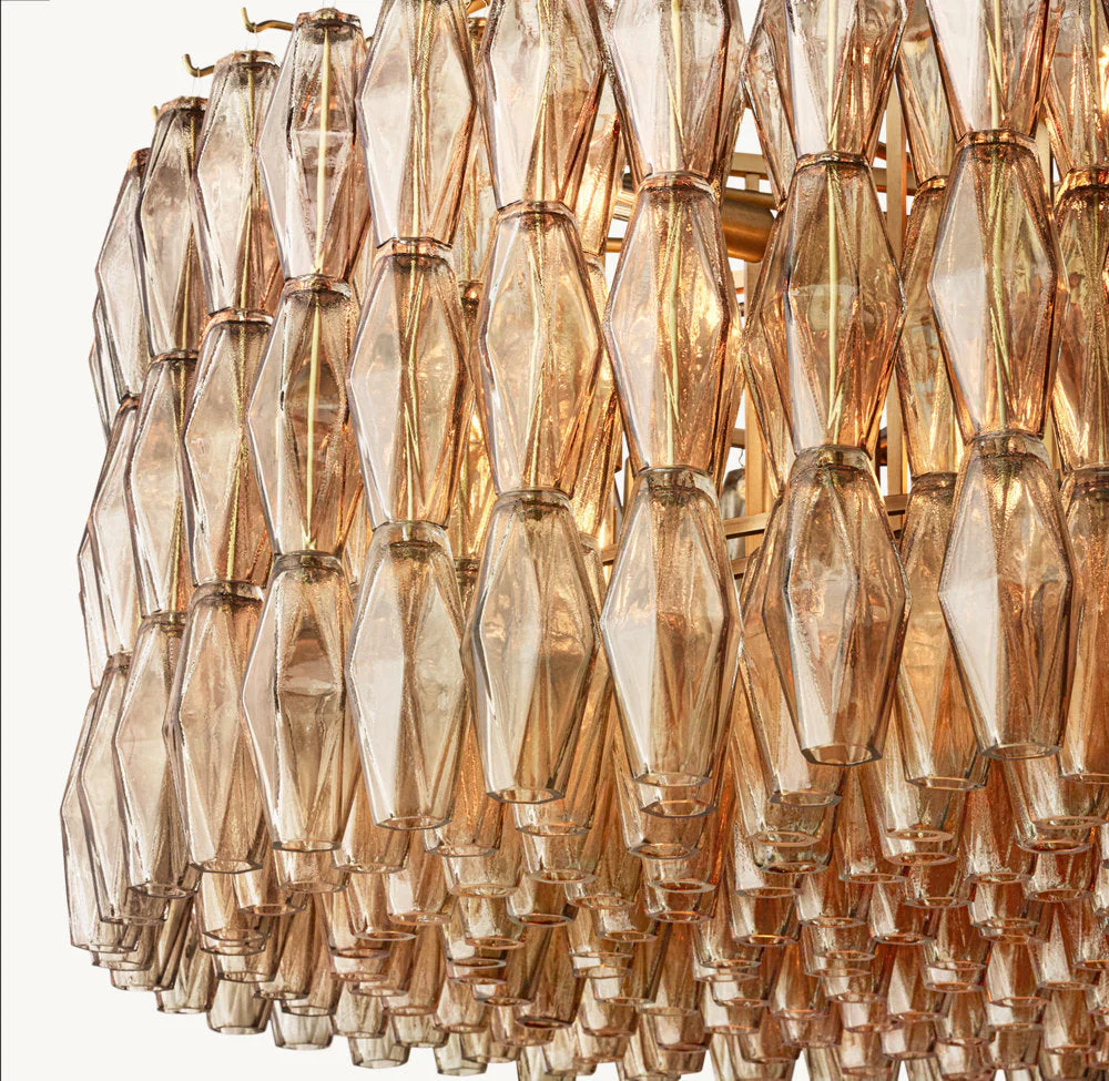 Chiara Smoky Glass Circular Chandelier 62" - Image 3