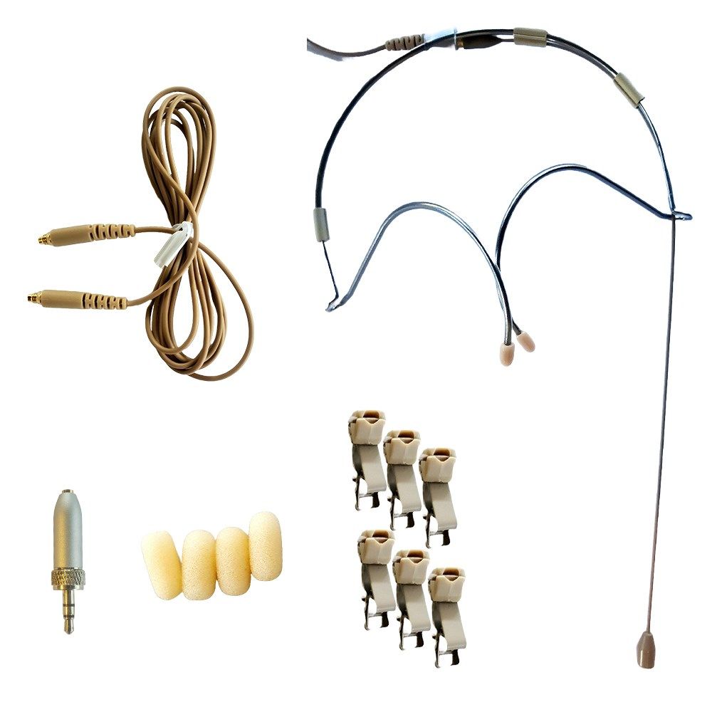 JAG IM5A 5mm Headset Mic Kit (Sennheiser Threaded 3.5mm) (Small Headband) (Beige) - Image 1