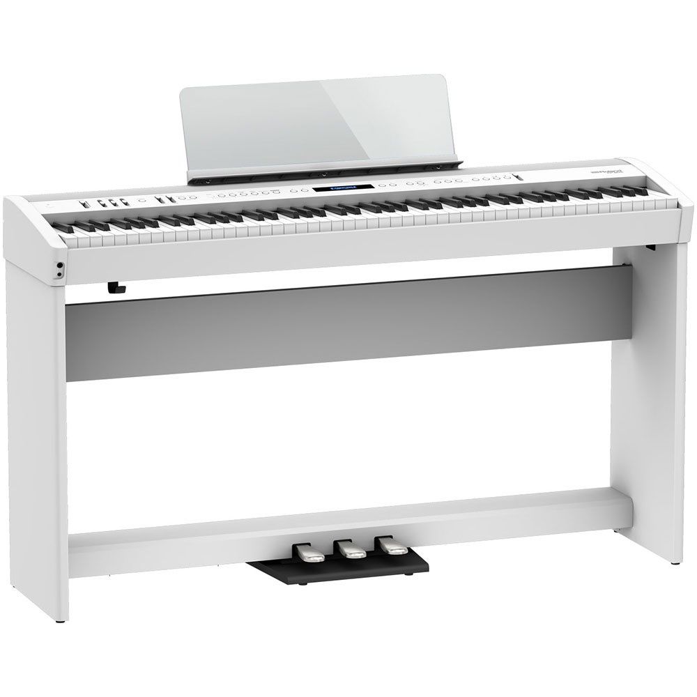 Roland FP60X Digital Piano w/ Stand & Pedals (White) - Image 1