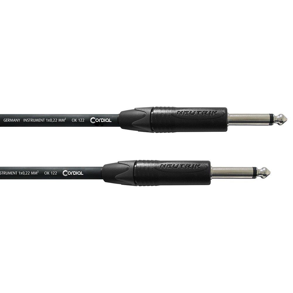 Cordial Select NEUTRIK NP2X-BAG Plug 1/4" TS Black Cable (3m) - Image 1