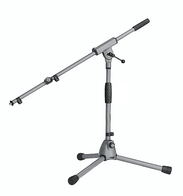Konig & Meyer 25900 Low-Level Telescopic Stand w/ Foldable Legs (Soft-Touch Gray) - Image 1