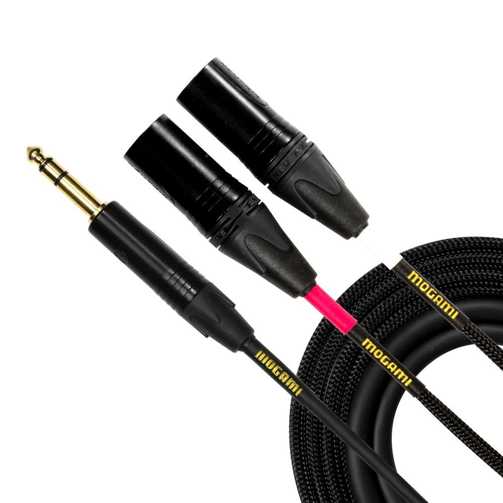 Mogami Insert Cable 1/4" TRS to XLRM & XLRF (12ft) - Image 1