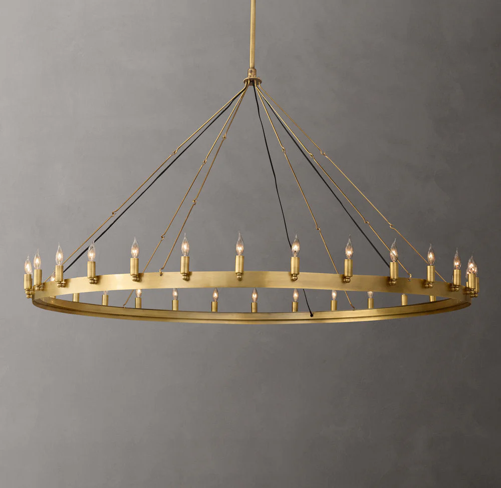 Camino Retro Candelabra Style Round Chandelier 63" - Image 2