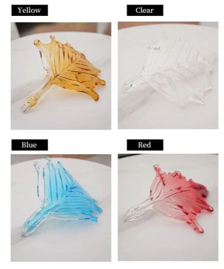 Multicolor Maple Leaf Art Glass Chandelier - Image 3
