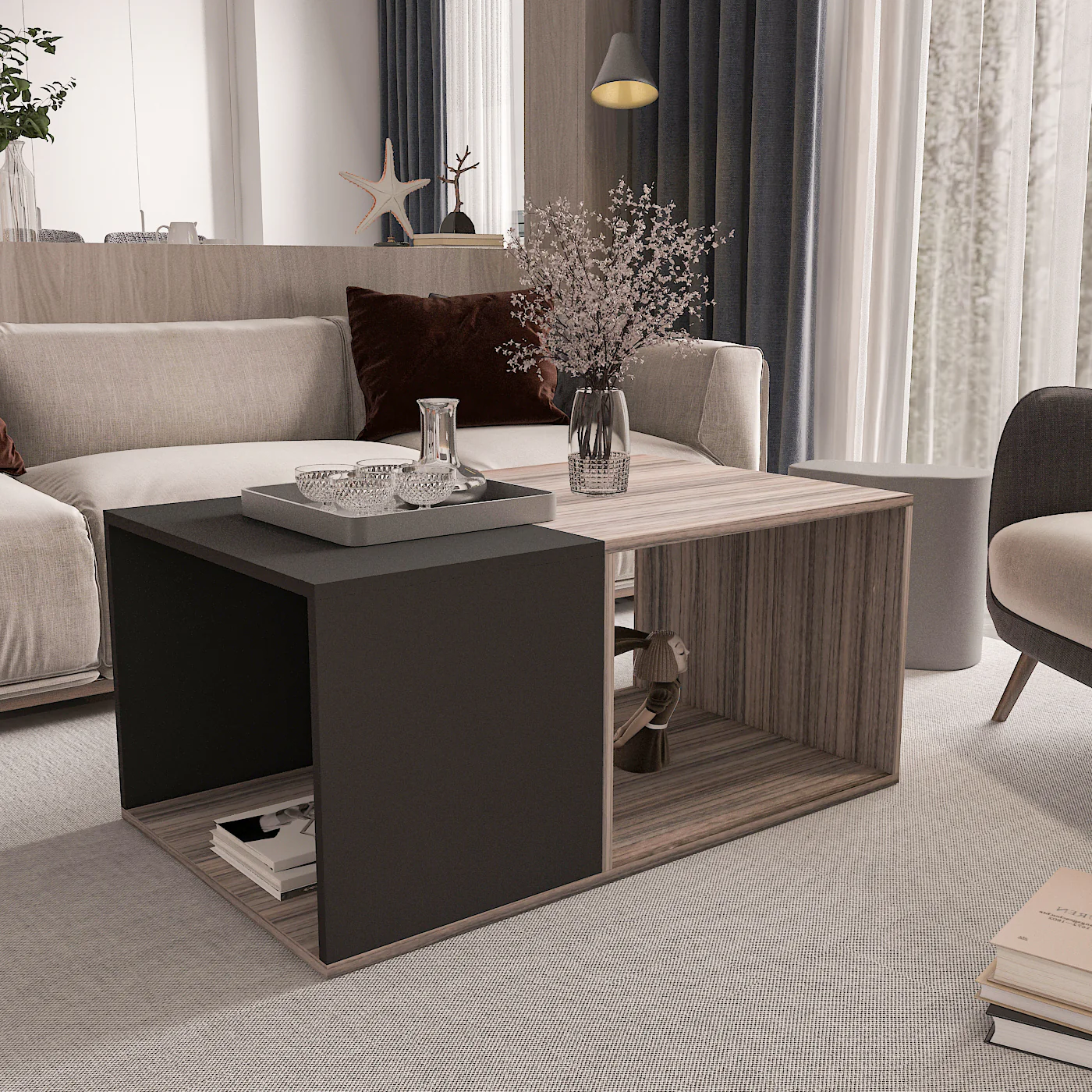ترابيزة قهوة 60×100سم- ZAF25 - Image 1