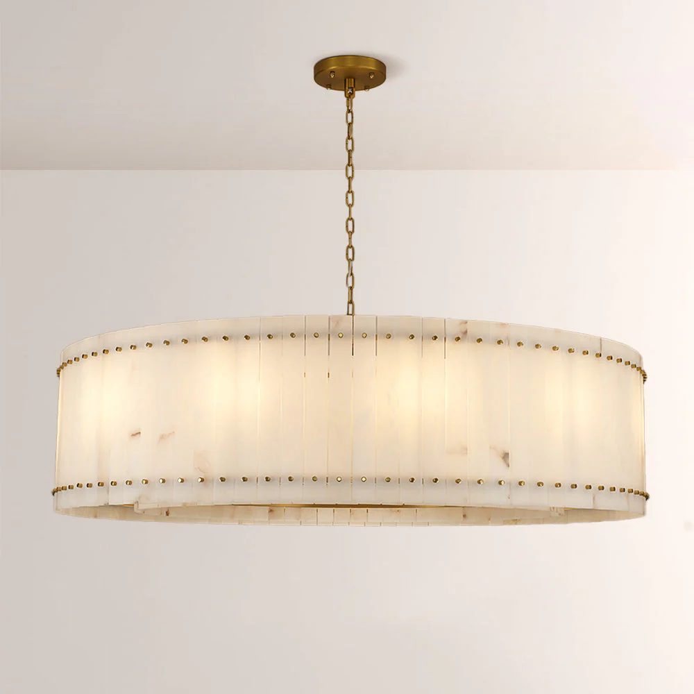Aurelix Alabaster Round Chandelier - Image 1
