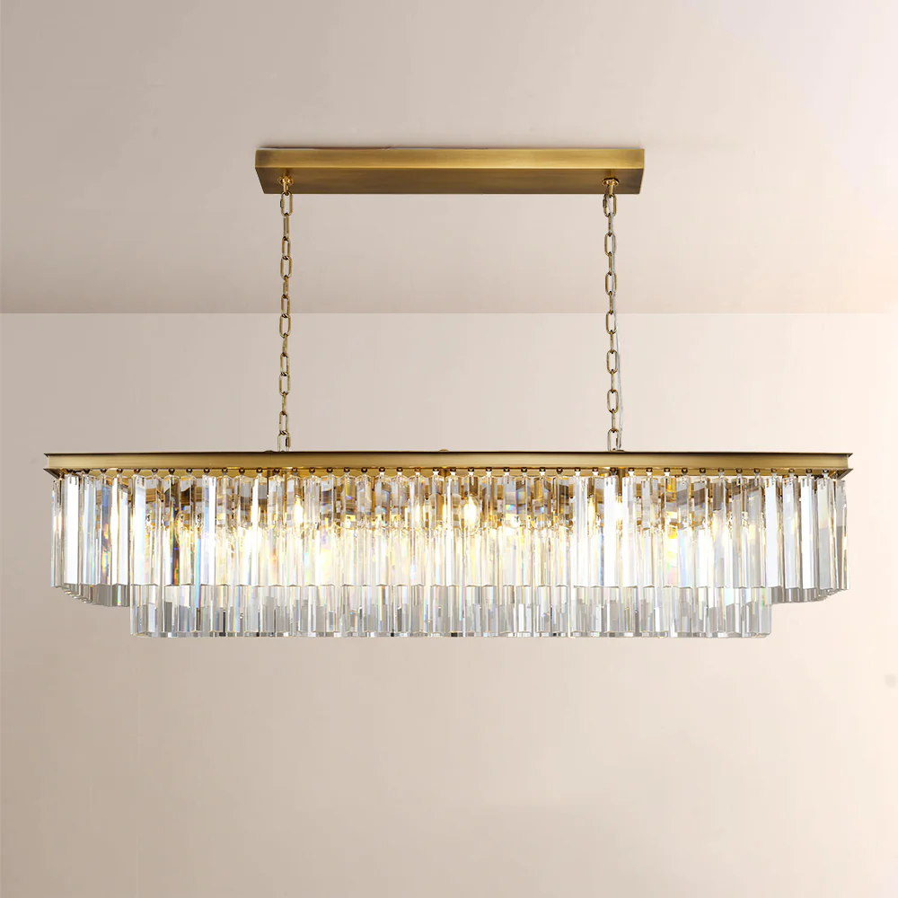 1920s Odem Rectangular Chandelier 72" - Image 1
