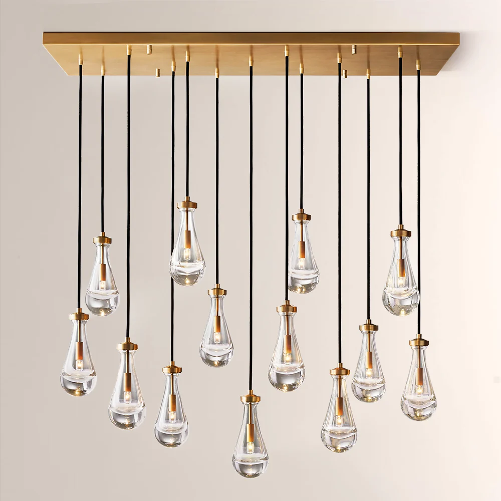 Raindrops Rectangular Chandelier 54″