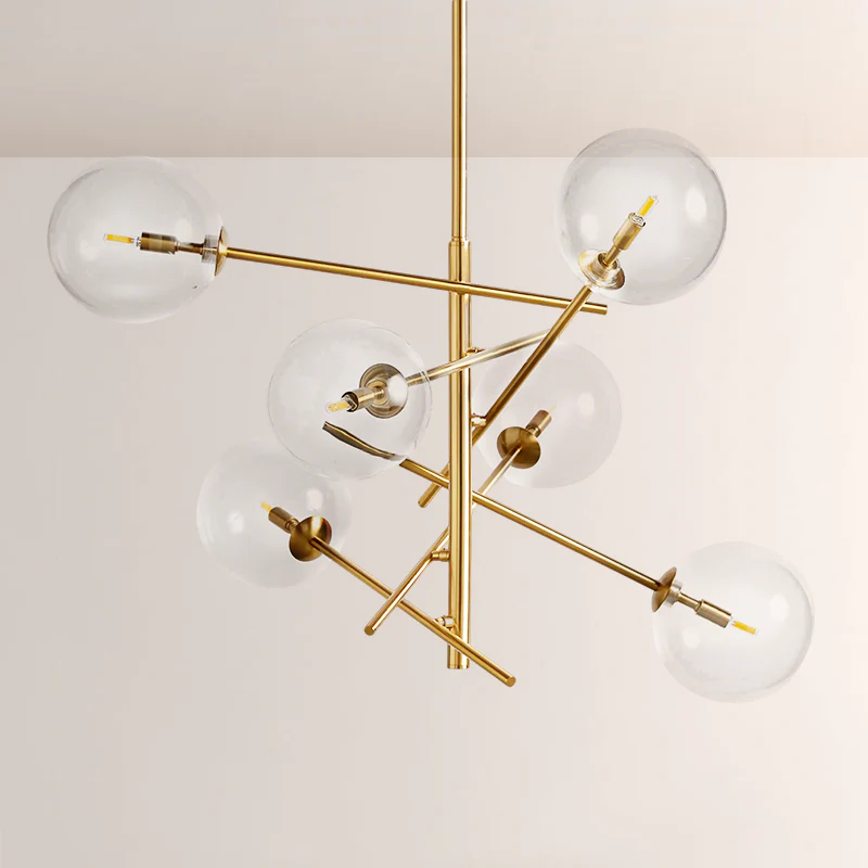 Modern Apolo Glass Ball Chandelier - Image 1