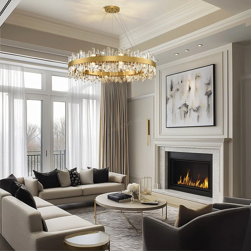 Titan Grace Round Crystal Chandelier 40"D - Image 3