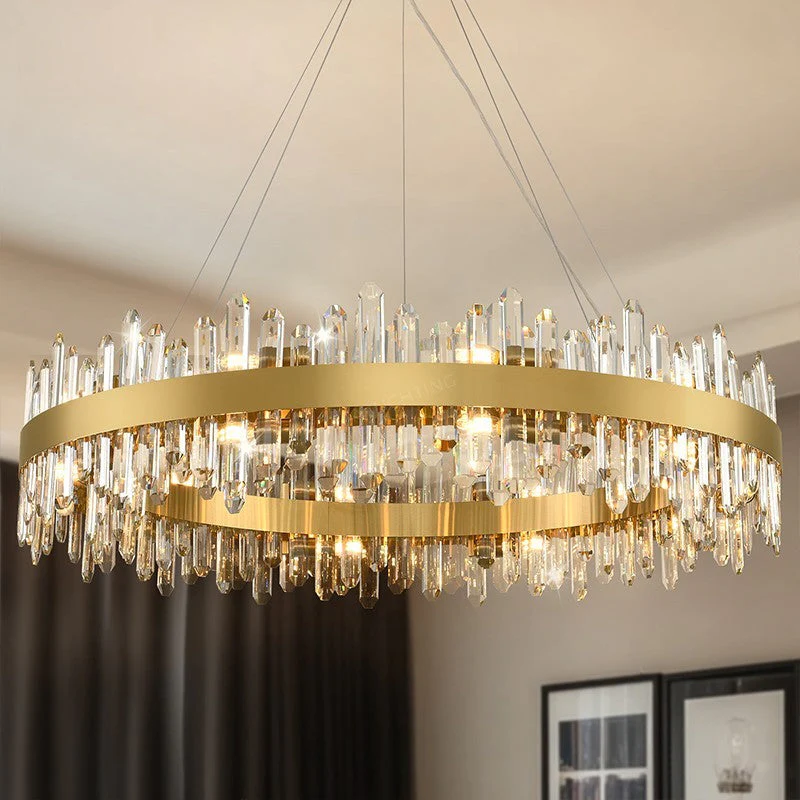 Titan Grace Round Crystal Chandelier 40"D - Image 1