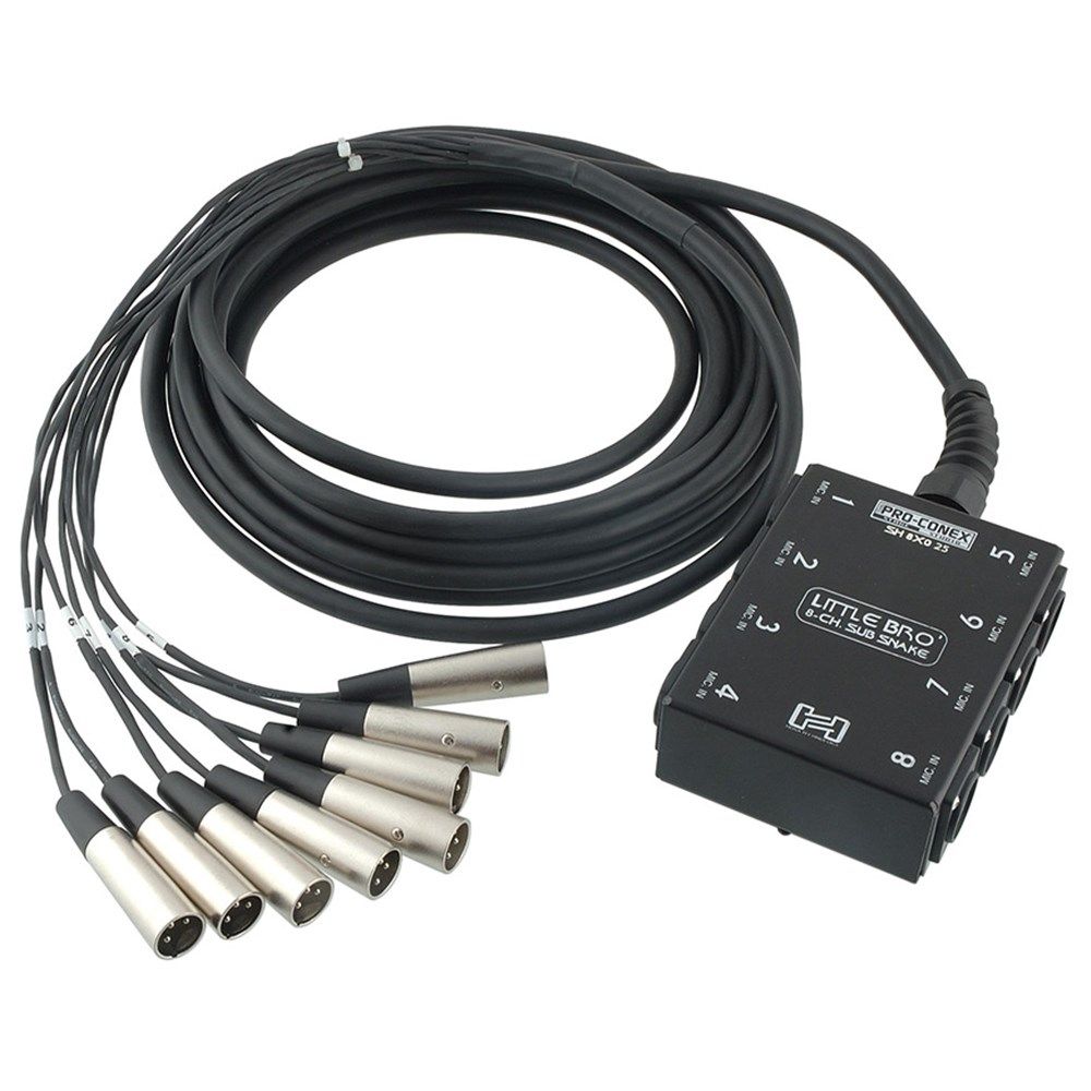 Hosa SH-8X0-50 8-In/0-Out Little Bro Sub Snake (50ft) - Image 1