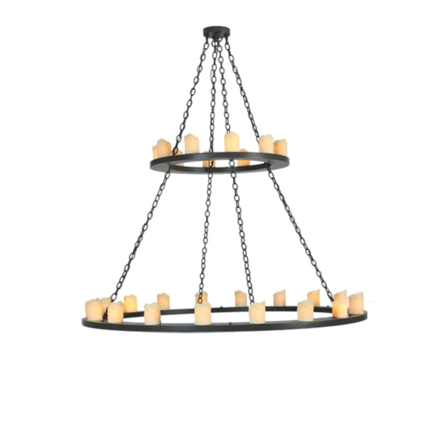 Meyda Tiffany Twenty-Eight Light Up Lighting Two Tier Chandelier from the Loxley Collection - Image 1