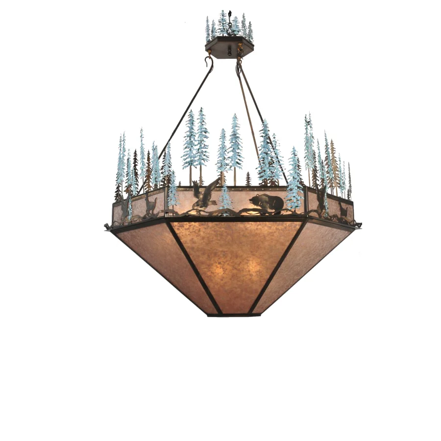 Meyda Tiffany 9 Light 60" Wide Pendant with Handmade Shade - Image 1
