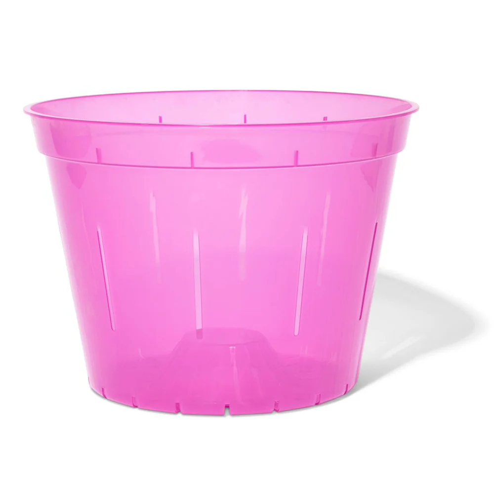 10″ Rose Quartz Slotted Orchid Pot