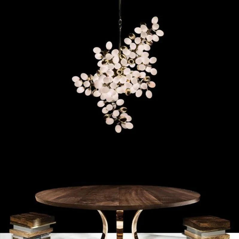 Pretty Grape Hanging Branch Chandelier Over kitchen Island - Image 3