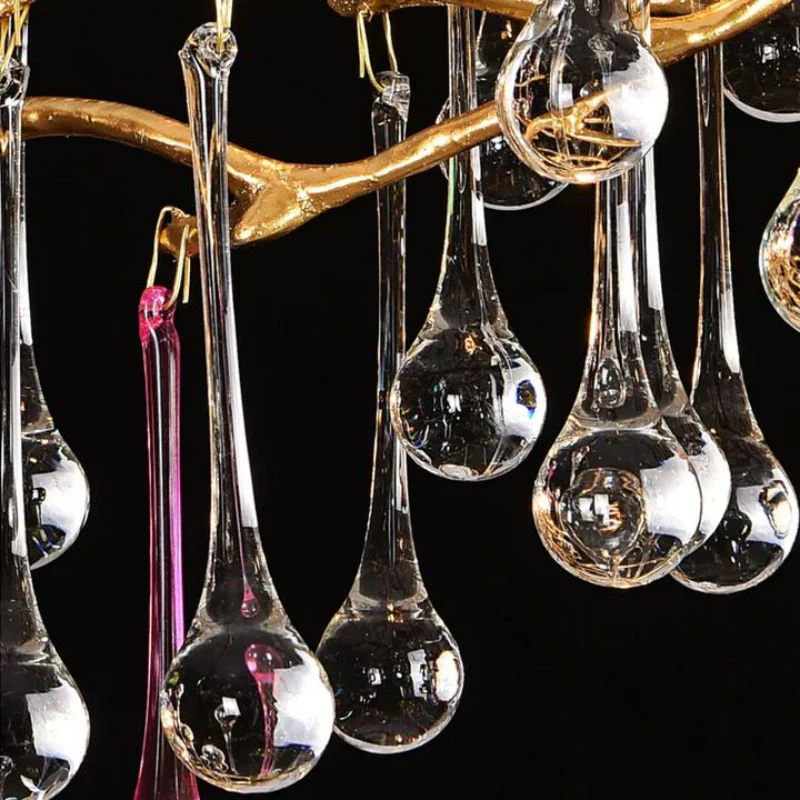 Runl Colorful Crystal Linear Branch Chandelier - Image 3