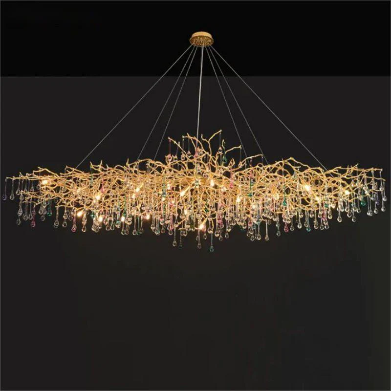 Runl Colorful Crystal Linear Branch Chandelier - Image 2