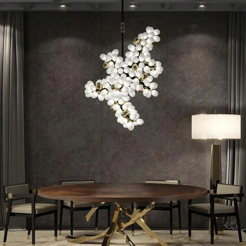 Pretty Grape Hanging Branch Chandelier Over kitchen Island - Image 2