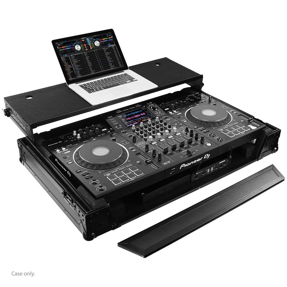 Odyssey Black Label XDJXZ Glider Case with Wheels & 1RU Rack Space (FZGSXDJXZW1BL) - Image 1