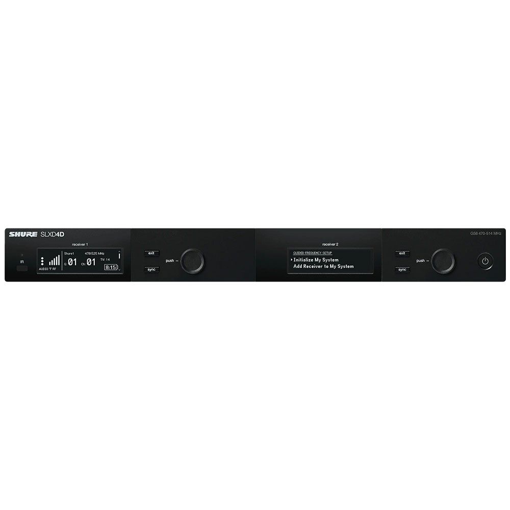 Shure SLXD4DH57 Dual-Channel Digital Wireless Receiver Band H57 (520-564MHz) - Image 1