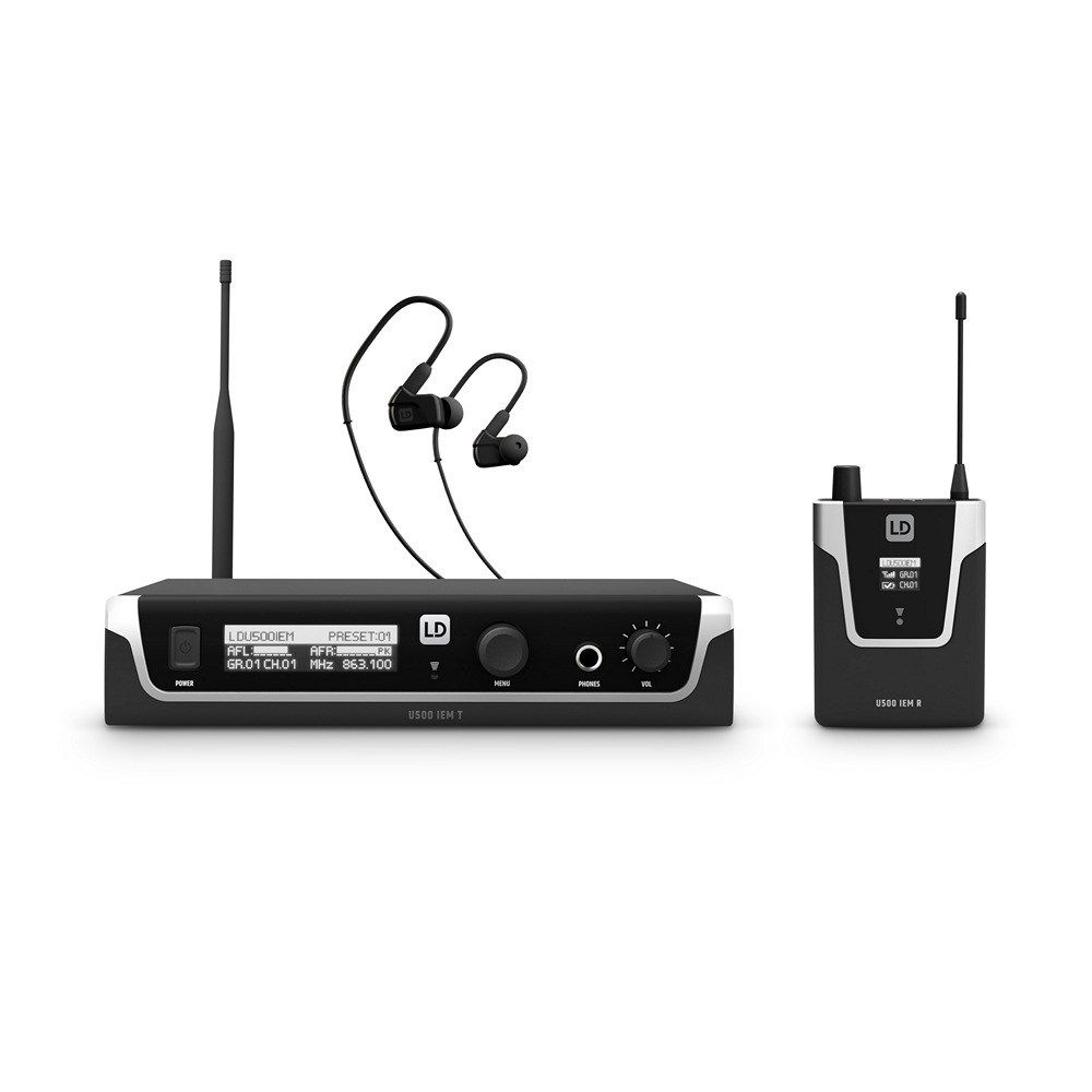 LD Systems U505 In-Ear Monitoring System with Earphones 584-608 MHz - Image 1