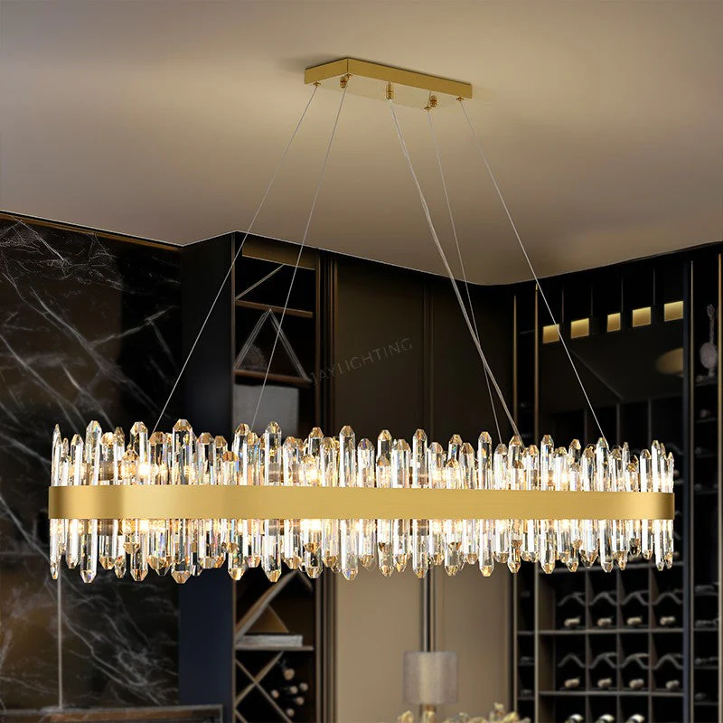 Titan Grace Rectangular Crystal Chandelier 52"L - Image 1