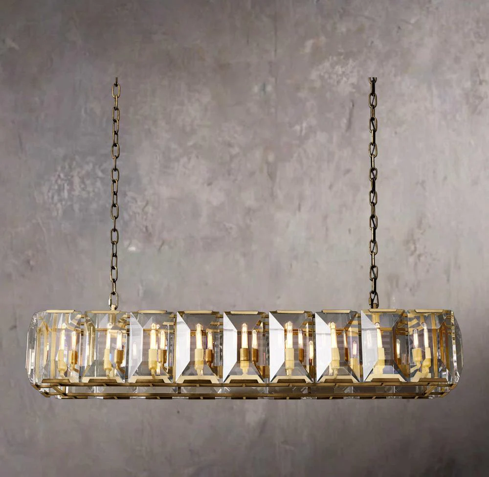 Harlowe Crystal Rectangular 62″ Chandelier