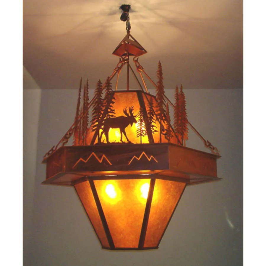Meyda Tiffany 8 Light 49-1/2" Wide Pendant with Handmade Shade - Image 1